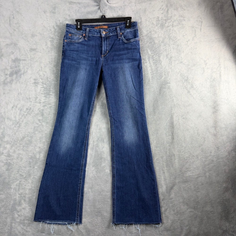 Joe's Jeans Womens 29 Blue The Honey Curvy Bootcut Raw Hem Boho Y2K Denim Pants
